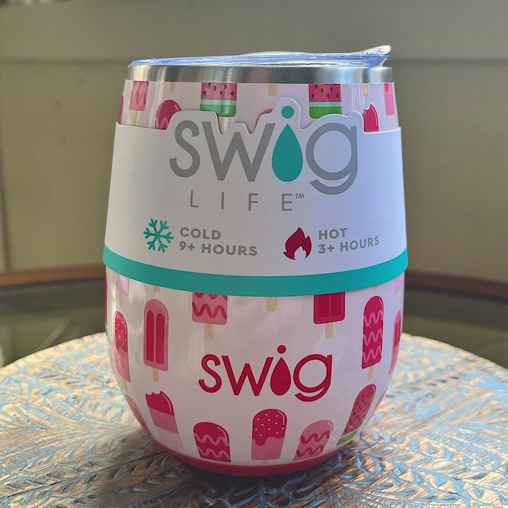 ๐SWIG๐- Watermelon Popsicle Stemless Wine Tumbler 14oz - Picture 1 of 8